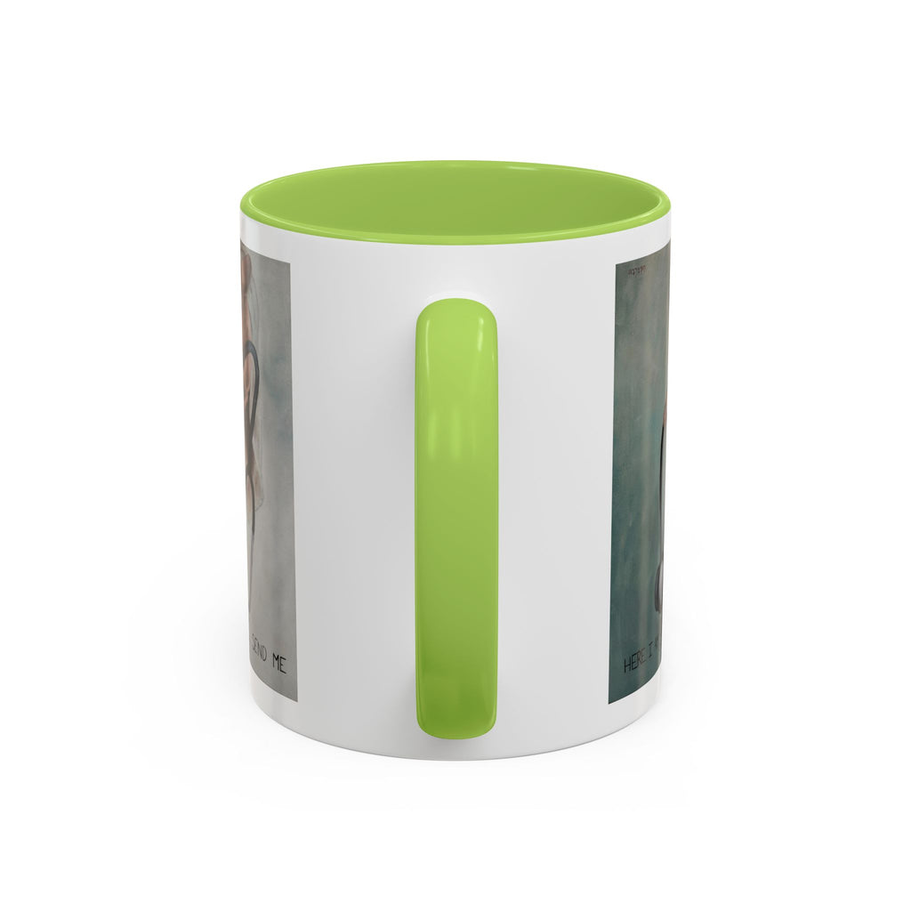 Stethoscope & Hand Coffee Mug — "Here I Am Lord, Send Me" Inspirational Healthcare Mug