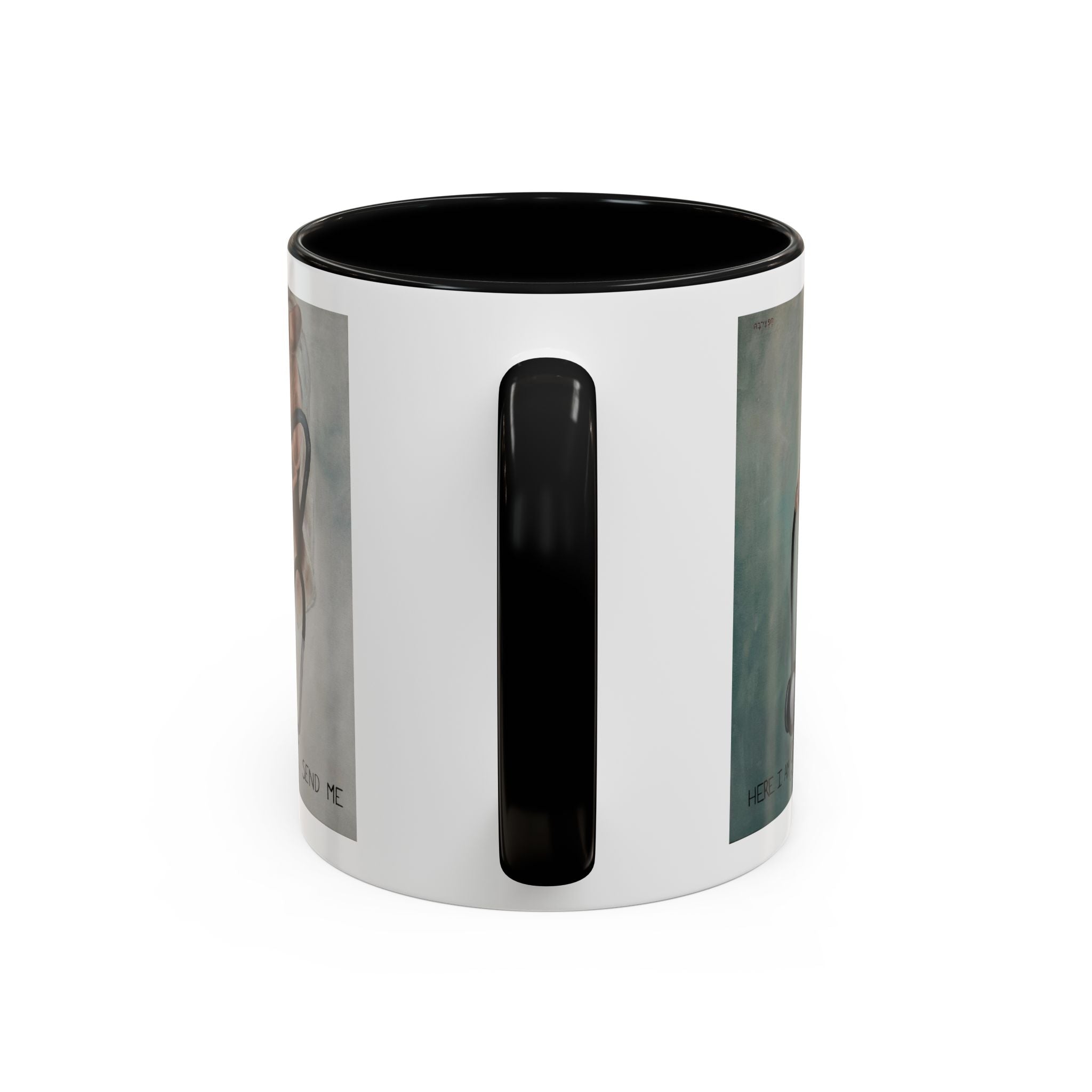 Stethoscope & Hand Coffee Mug — "Here I Am Lord, Send Me" Inspirational Healthcare Mug