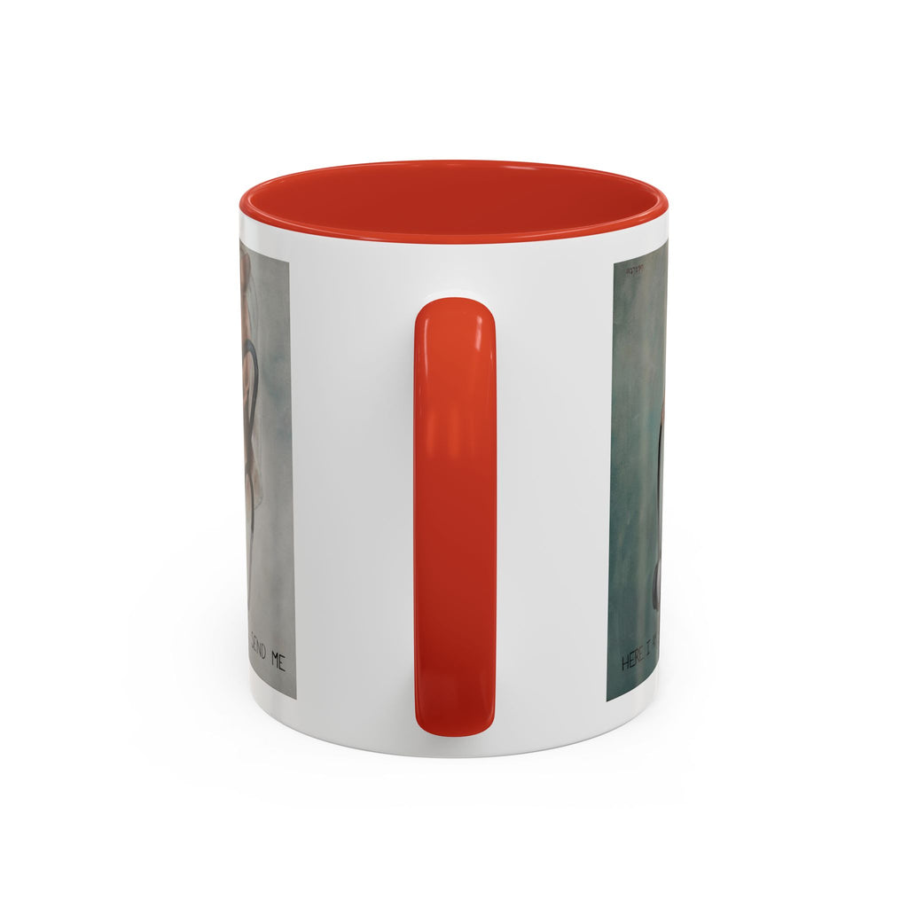 Stethoscope & Hand Coffee Mug — "Here I Am Lord, Send Me" Inspirational Healthcare Mug