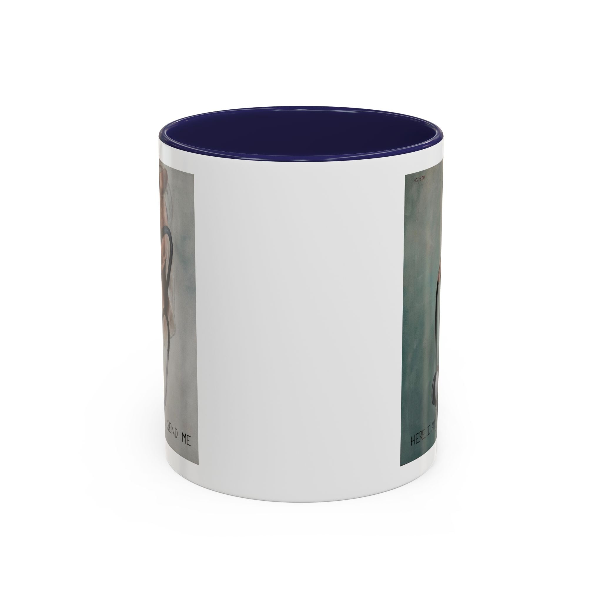 Stethoscope & Hand Coffee Mug — "Here I Am Lord, Send Me" Inspirational Healthcare Mug