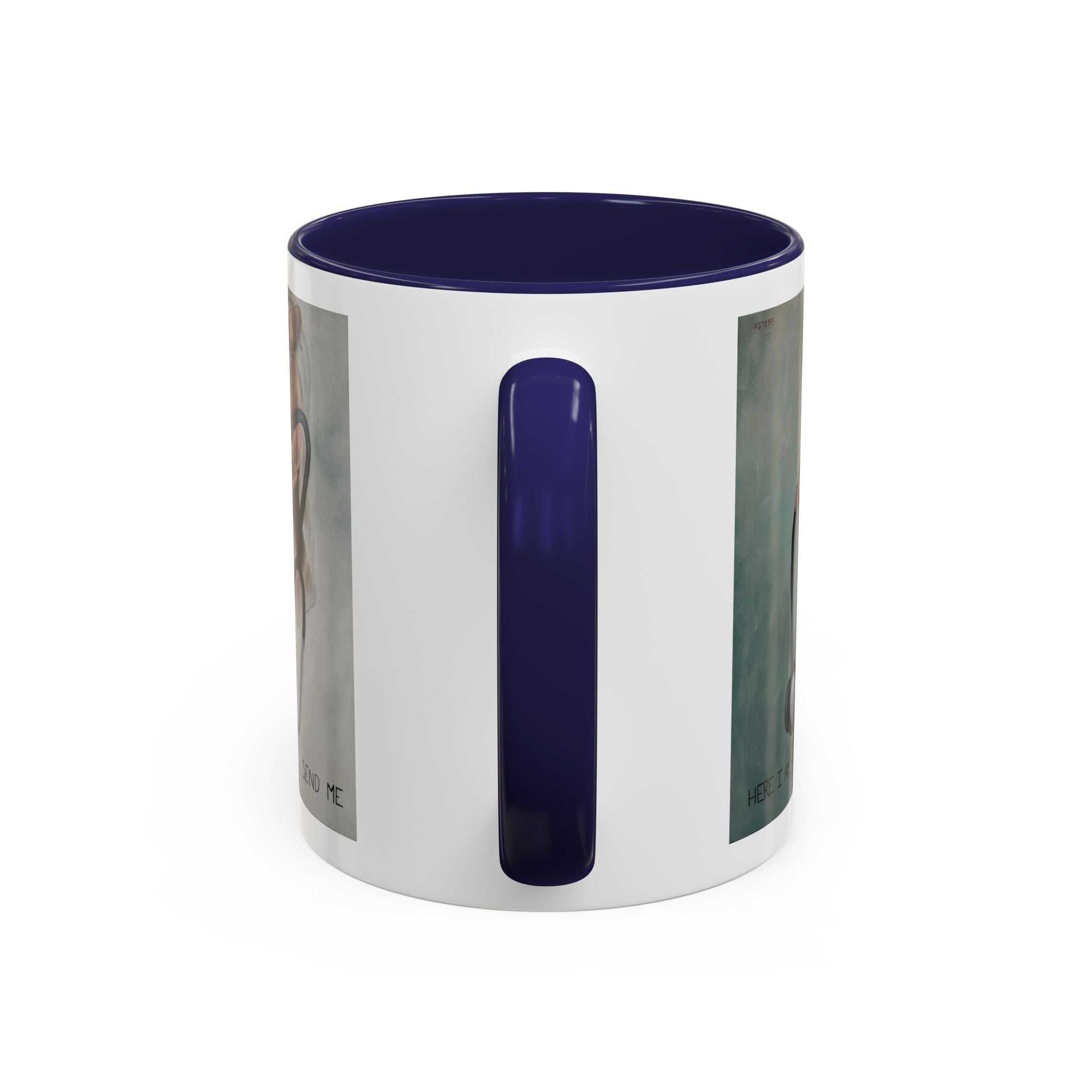 Stethoscope & Hand Coffee Mug — "Here I Am Lord, Send Me" Inspirational Healthcare Mug