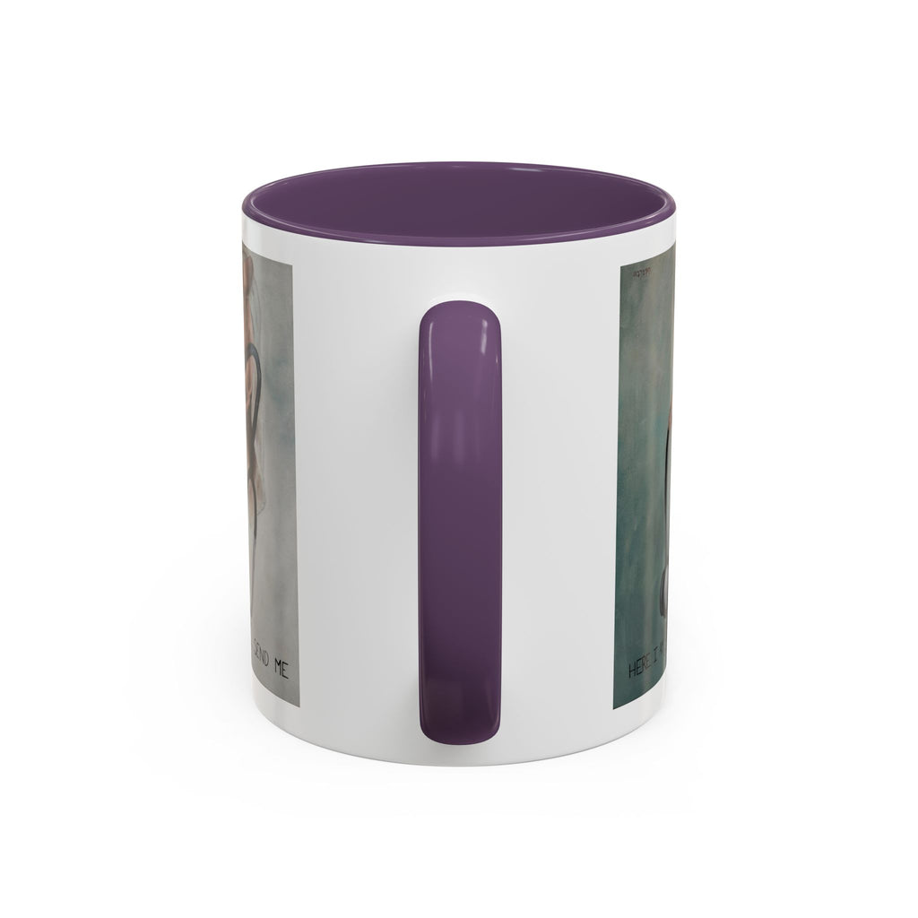 Stethoscope & Hand Coffee Mug — "Here I Am Lord, Send Me" Inspirational Healthcare Mug