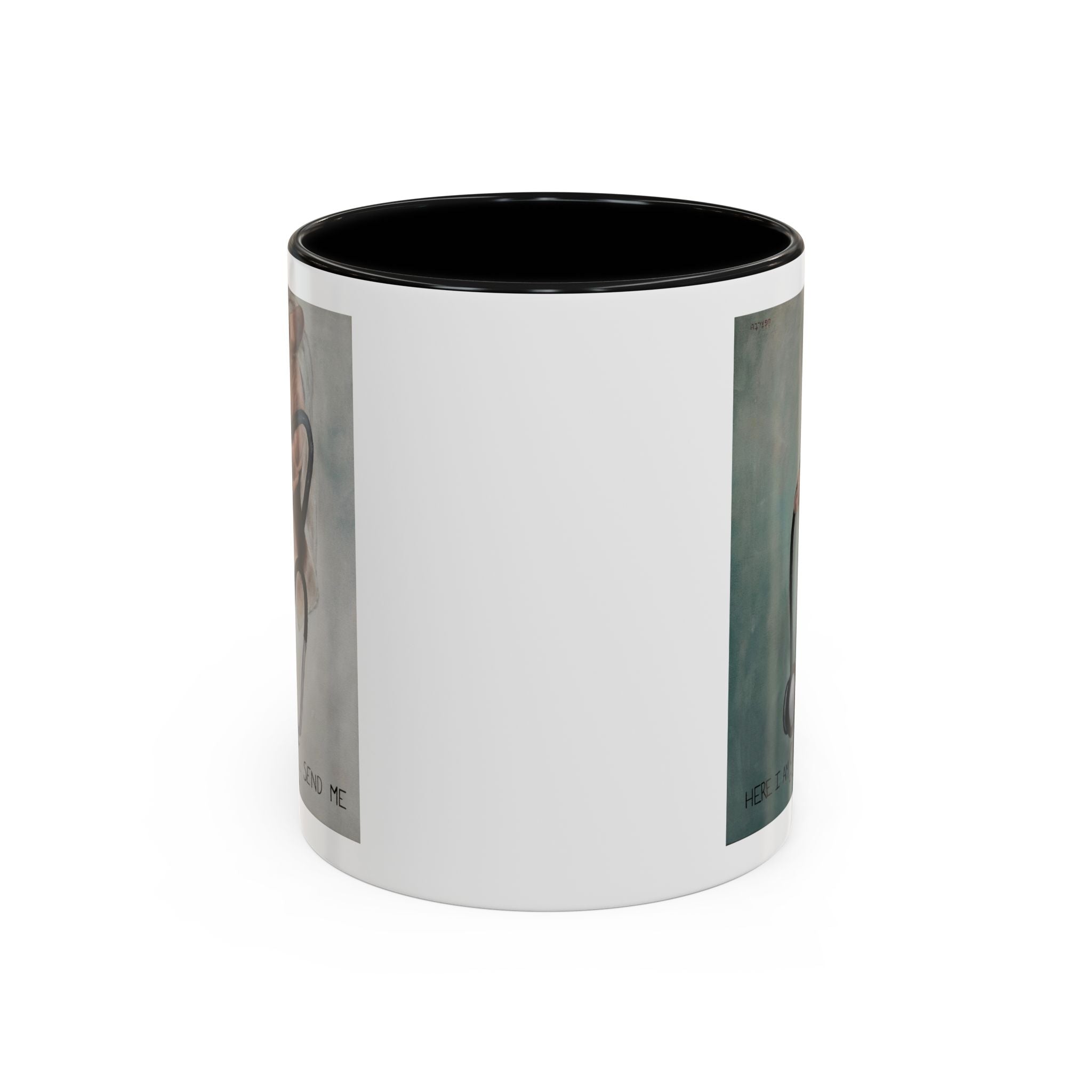 Stethoscope & Hand Coffee Mug — "Here I Am Lord, Send Me" Inspirational Healthcare Mug
