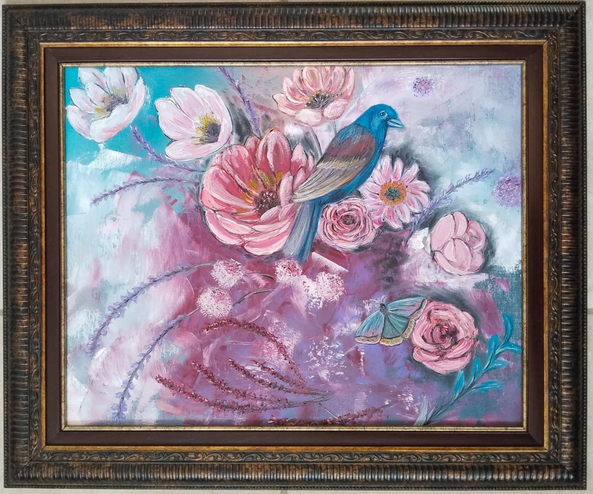 THE BEAUTY OF CREATION ORIGINAL PROPHETIC ART BY HEPHZIBAH FRAMED PAINTING