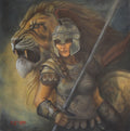 2 WARIOR AND LION PROPHETIC ART BOXED CANVAS PRINTS