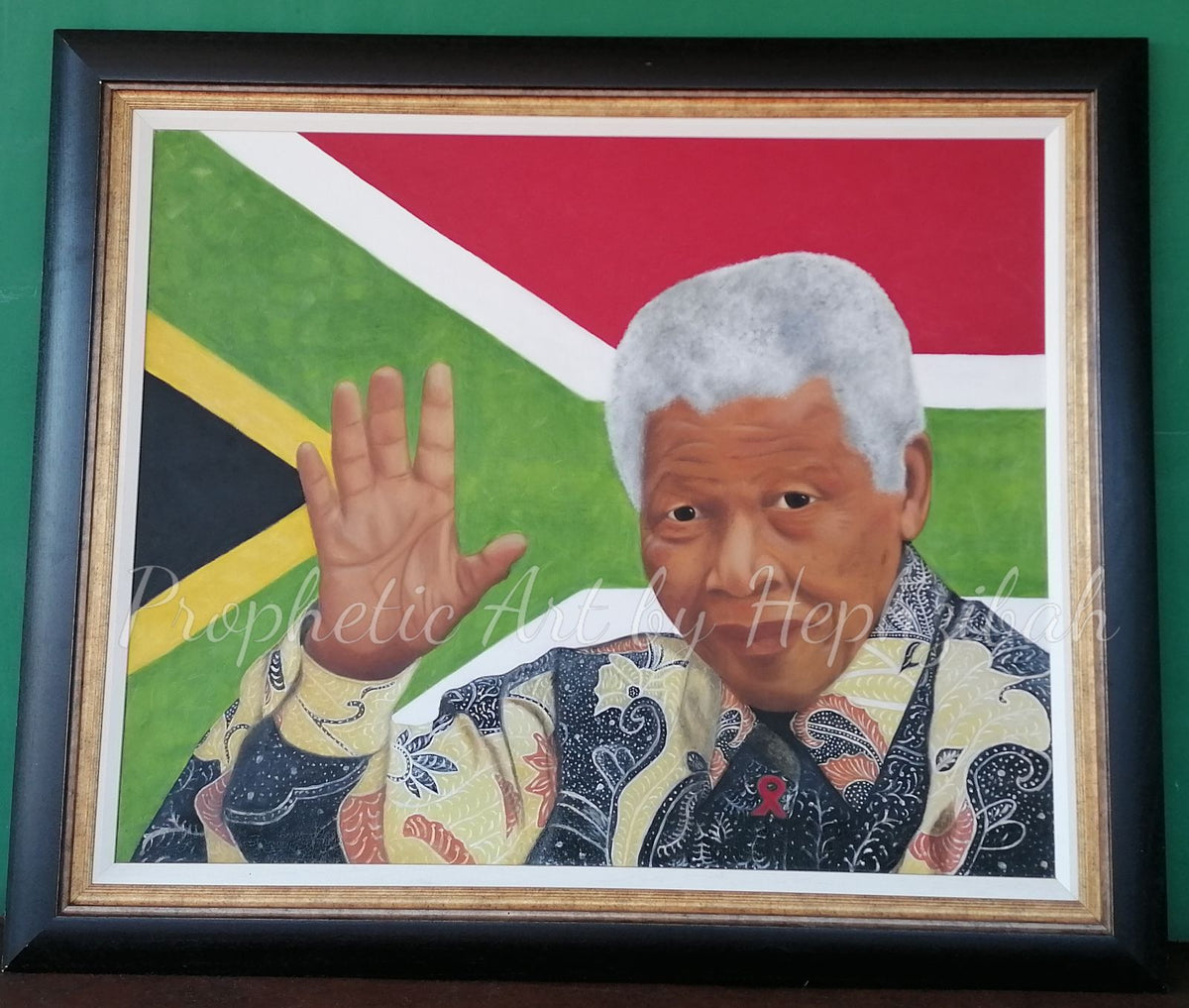 FAREWELL SOUTH AFRICA MAY 2013 ORIGINAL PROPHETIC ART BY HEPHZIBAH PAINTING